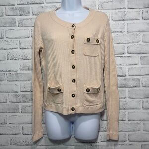 CAbi Blush Pink Cashmere Blend Cardigan Style 494 Small